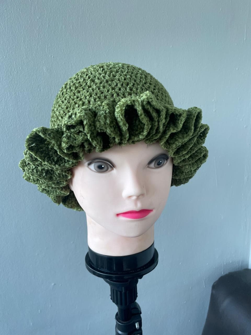 Green Ruffle Hat view 2